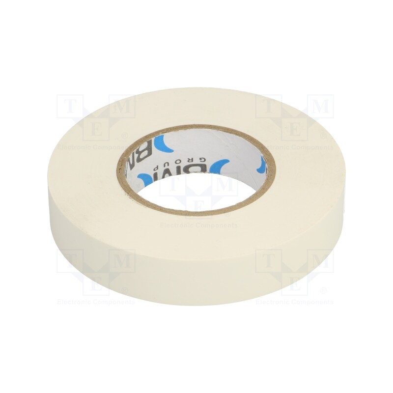 10 rol : BMESB1525BI - Tape: electrical insulating, W: 15mm, L: 25m, Thk: 0.15mm, white