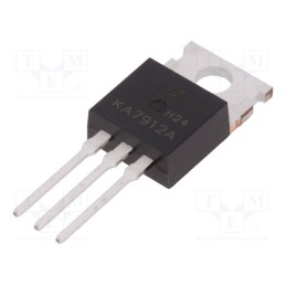 10 pcs : KA7912ATU - IC: voltage regulator, linear,fixed, -12V, 1A, TO220-3, THT,