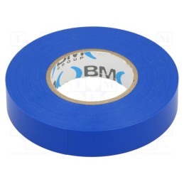 10 rol : BMESB1525BL - Tape: electrical insulating, W: 15mm, L: 25m, Thk: 0.15mm, blue, 200%