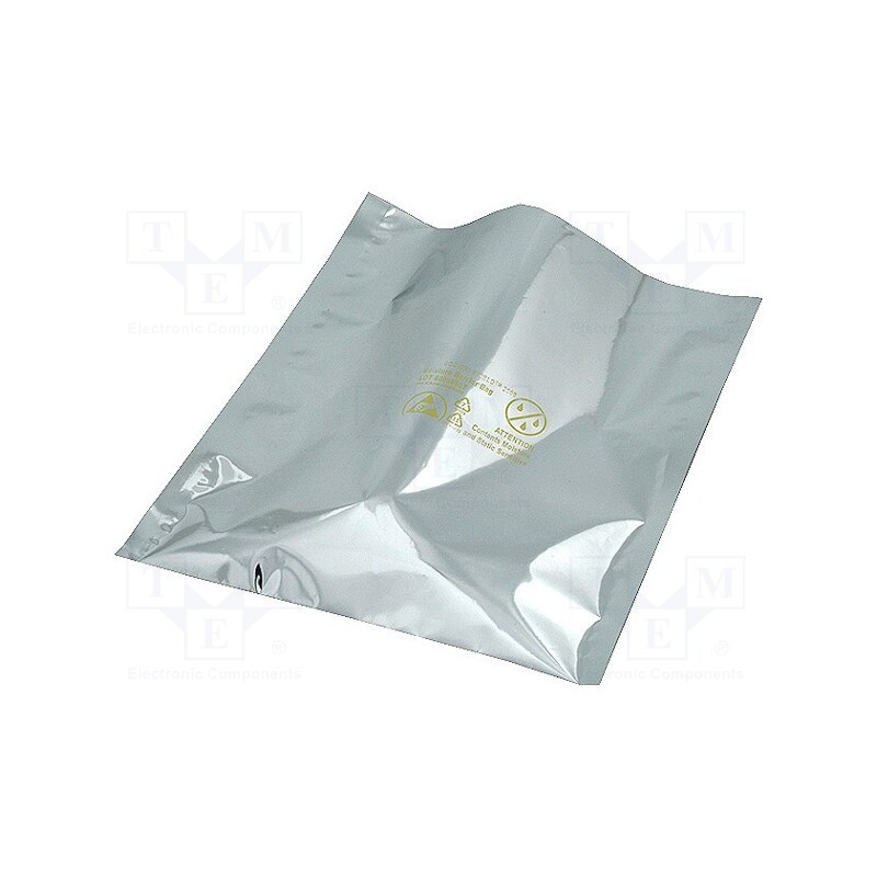 20 pcs : 700810 - Protection bag, ESD, L: 254mm, W: 203mm, Thk: 92um, &lt,100GΩ