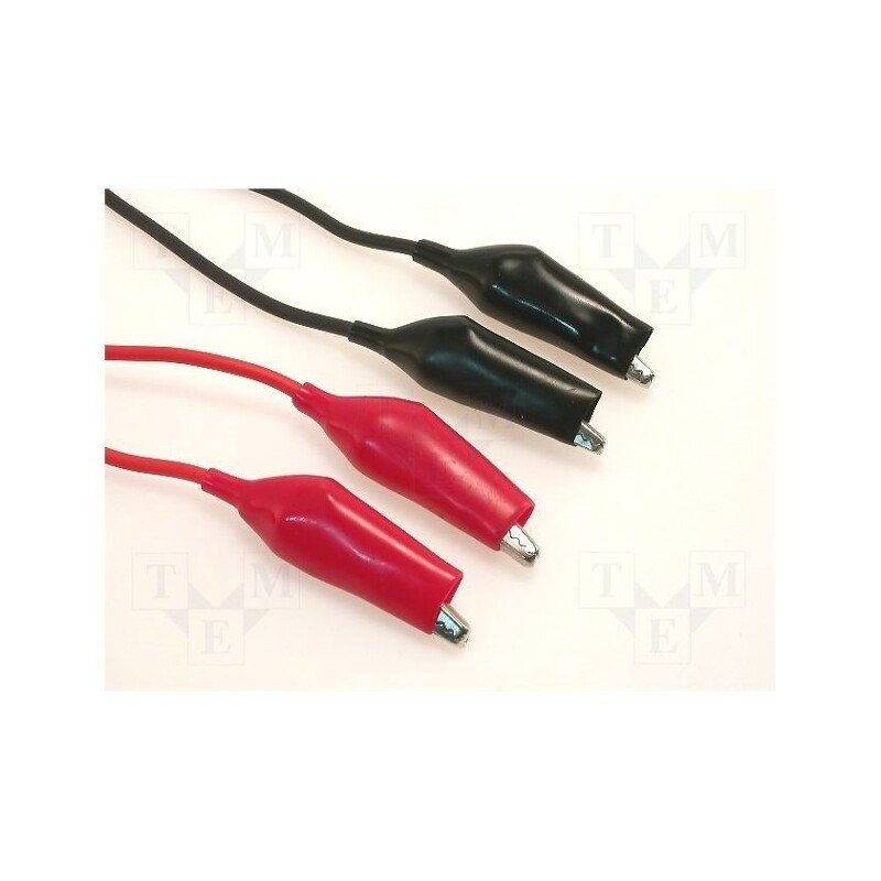 10 set : - Test leads, Urated: 60VDC, Len: 1m, both sides,aligator clip