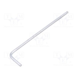 10 pcs : 113002MR - Wrench, hex key,spherical, HEX 2mm, tool steel, long, 77mm