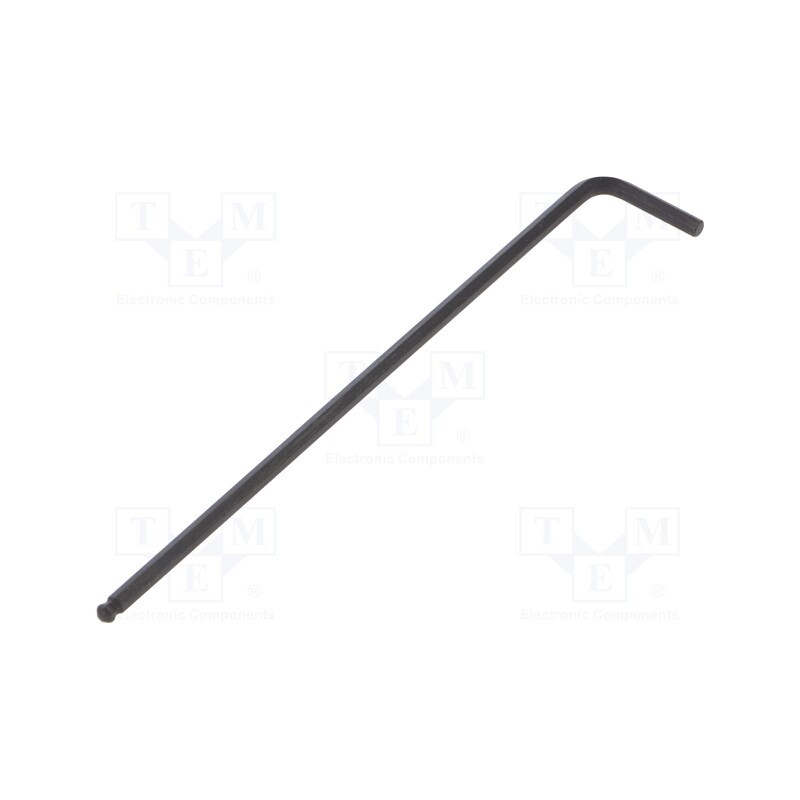 10 pcs : 3870 - Wrench, hex key,spherical, HEX 3mm, Overall len: 128mm