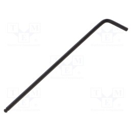 10 pcs : 3869 - Wrench, hex key,spherical, HEX 2,5mm, Overall len: 113mm