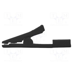 10 pcs : AK 2799 NI / SW - Crocodile clip, 3A, 70VDC, black, Grip capac: max.8mm, 33VAC