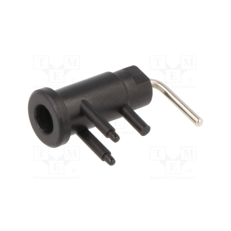 10 pcs : SEB 3402 NI / 10 / SW - Socket, 2mm banana, 10A, 600V, 19.5mm, black, on panel,screw, 7mΩ