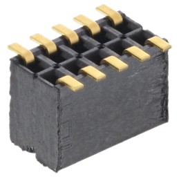 1 pcs - Samtec FLE Series Straight Surface Mount PCB Socket, 10-Contact, 2-Row, 1.27mm Pitch, SMT Termination