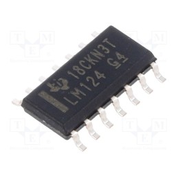 10 pcs : LM124DR - IC: operational amplifier, 1.2MHz, Ch: 4, SO14, ±1.5÷16VDC,3÷32VDC