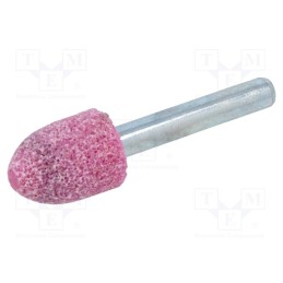 10 pcs : ML.006 - Grindingstone, Ø: 15mm, Ø: 6mm, Tip mat: aluminium oxide