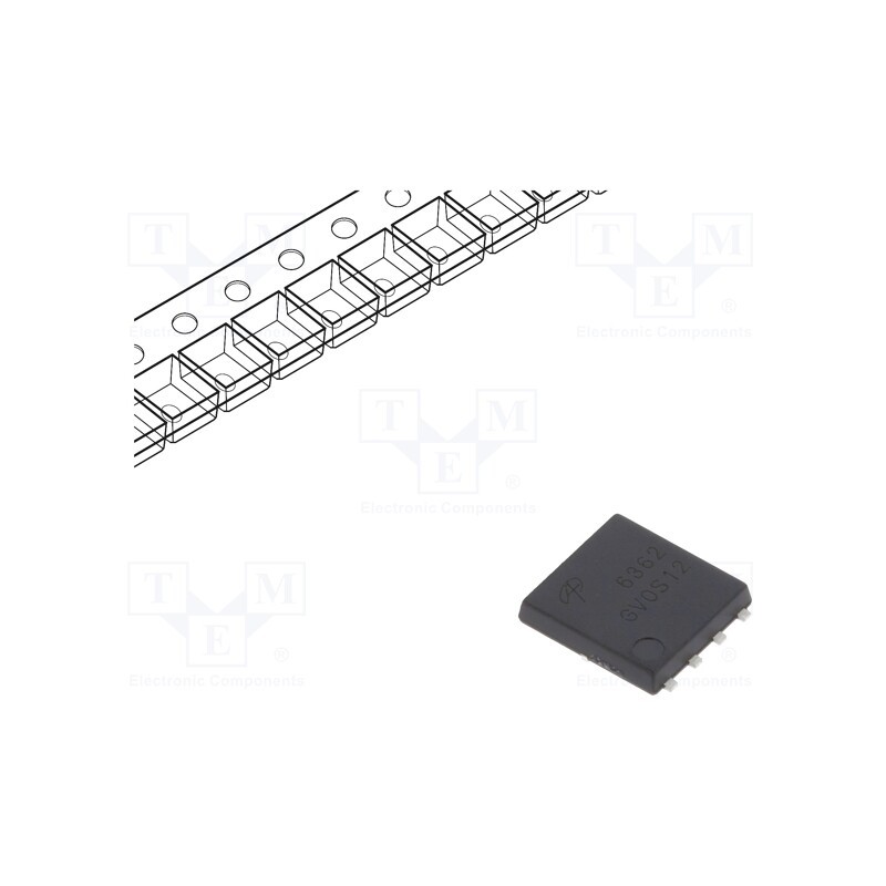 10 pcs : AON6362 - Transistor: N-MOSFET, unipolar, 30V, 39A, 13W, DFN5x6