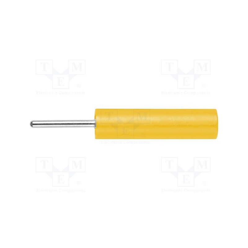 10 pcs : LB 4-1.5 S NI / 13.5 / GE - Socket, 4mm banana, 20A, 1kV, 38mm, yellow, nickel plated, -25÷80°C