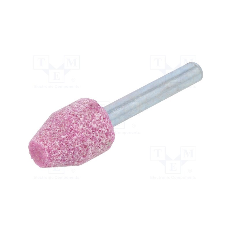 10 pcs : MC.007 - Grindingstone, Ø: 15mm, Ø: 6mm, Tip mat: aluminium oxide