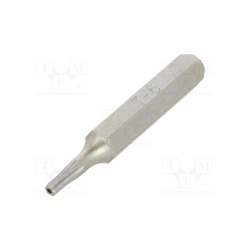 10 pcs : 12560051 - Screwdriver bit, Torx® with protection, T6H, Overall len: 27mm