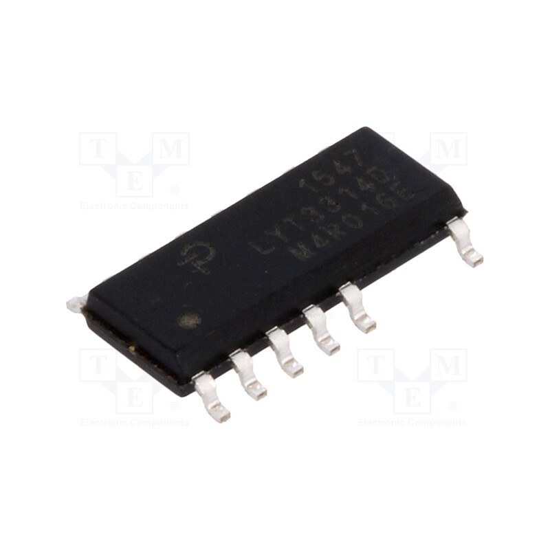 10 pcs : LYT3314D - IC: PMIC, AC/DC switcher,LED driver, 85÷265V, Ubr: 650V, SO16B