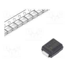 10 pcs : 1PGSMB5929 - Diode: Zener, 3W, 15V, 100mA, SMD, , SMB, single diode