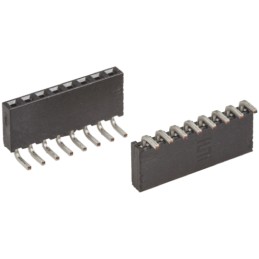 10 pcs - Samtec SQT Series Right Angle Through Hole Mount PCB Socket, 4-Contact, 1-Row, 2mm Pitch, Solder Termination