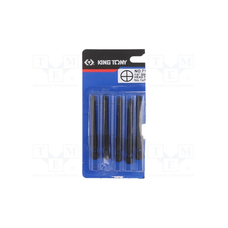 10 pcs : 717001P - Screwdriver bit, Phillips, PH1, Overall len: 70mm