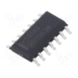 10 pcs : MC74HC125ADG - IC: digital, buffer,non-inverting, Ch: 4, CMOS, SMD, SO14, HC, 2÷6VDC