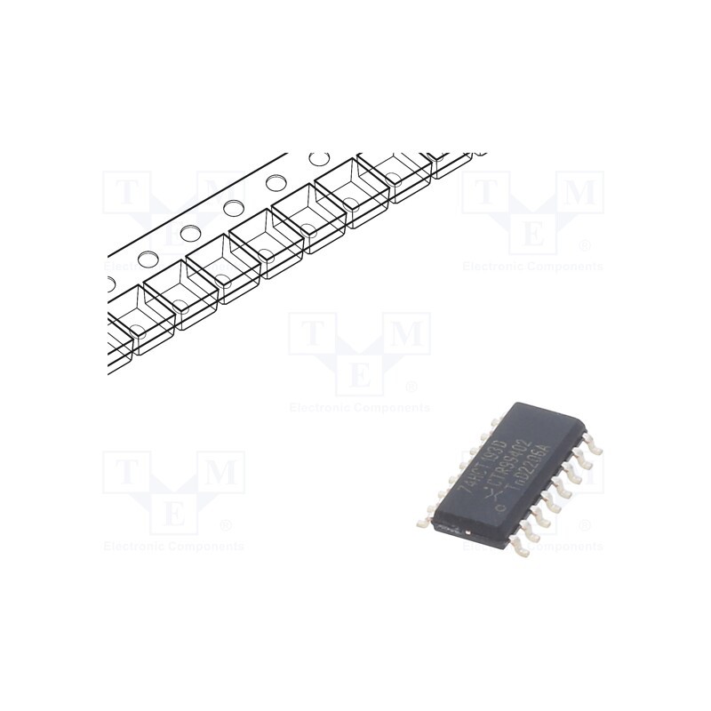 10 pcs : 74HCT193D,653 - IC: digital, 4bit,binary up/down counter, CMOS,TTL, SMD, SO16, HCT