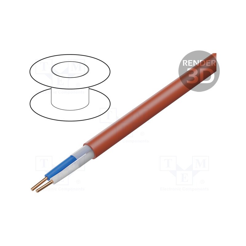 20 m : B10001 - Wire: control cable, HTKSH, 1x2x0.8mm, Insulation: LSZH, Core: Cu