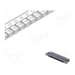 10 pcs : SFV24R-3STBE1HLF - Connector: FFC/FPC, horizontal, PIN: 24, bottom contacts,ZIF, SMT