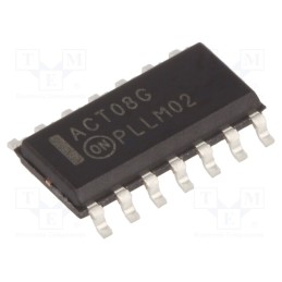 10 pcs : MC74ACT08DR2G - IC: digital, AND, Ch: 4, IN: 2, SMD, SO14, 2÷6VDC, -40÷85°C,