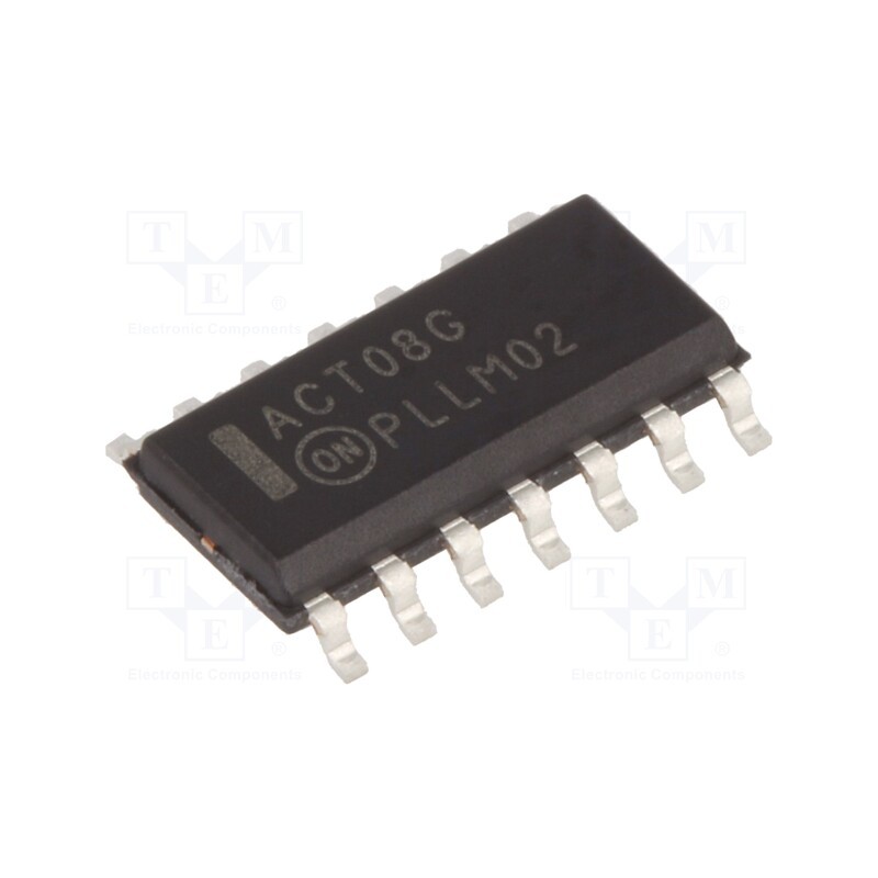 10 pcs : MC74ACT08DR2G - IC: digital, AND, Ch: 4, IN: 2, SMD, SO14, 2÷6VDC, -40÷85°C,
