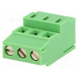 10 pcs : SH142H-5.08-03P - PCB terminal block, angled 90°, 5.08mm, ways: 3, on PCBs, 2.5mm2