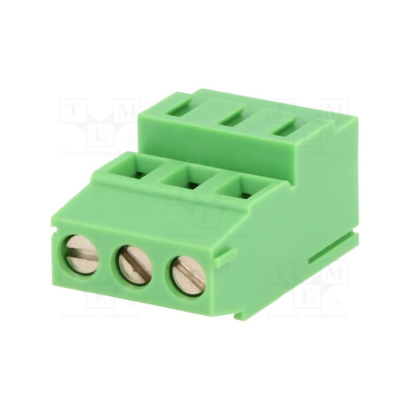 10 pcs : SH142H-5.08-03P - PCB terminal block, angled 90°, 5.08mm, ways: 3, on PCBs, 2.5mm2