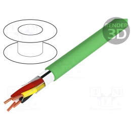 20 m : EB0080 - Wire, 2x2x0.8mm, EiB/KNX,data transmission, solid, Cu, LSZH, green