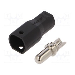 10 pcs : SH4.0U-M - Plug, DC supply, SH4,0, male, PIN: 1, for cable, soldering, black