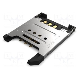 10 pcs : SIM5051-6-0-18-00-A - Connector: for cards, Mini SIM, with hinged cover, SMT, PIN: 6