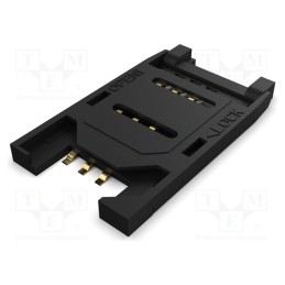 10 pcs : SIM5060-6-0-26-00-A - Connector: for cards, Mini SIM, with hinged cover, SMT, PIN: 6
