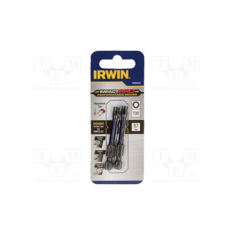 10 pcg : IW6061618 - Screwdriver bit, Torx®, TX30, Mounting: 1/4' (E6,3mm), 2pcs.