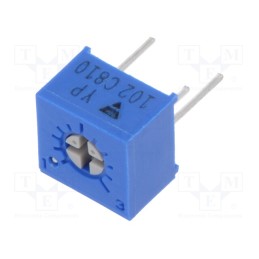 10 pcs : T73YP102KT20 - Potentiometer: mounting, single turn,horizontal, 1kΩ, 500mW, ±10%