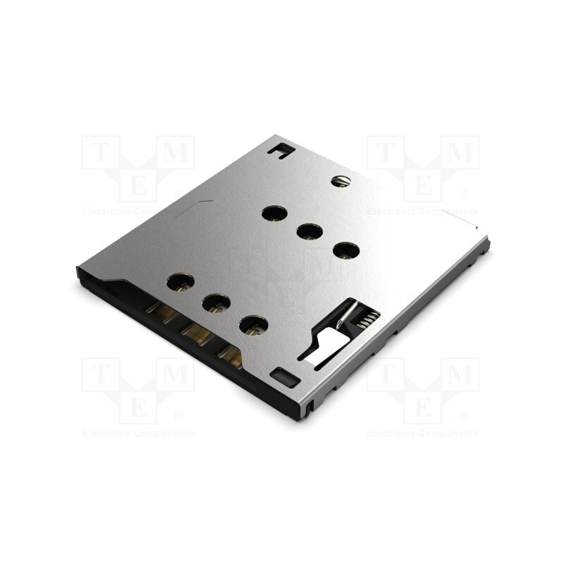 10 pcs : SIM7155-6-1-14-A - Connector: for cards, Micro SIM, push-pull, SMT, gold flash, PIN: 6