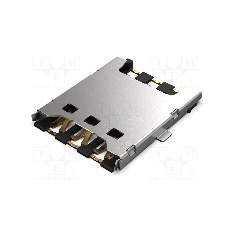 10 pcs : SIM8055-6-1-14-00-A - Connector: for cards, Nano SIM, push-pull, SMT, gold flash, PIN: 6