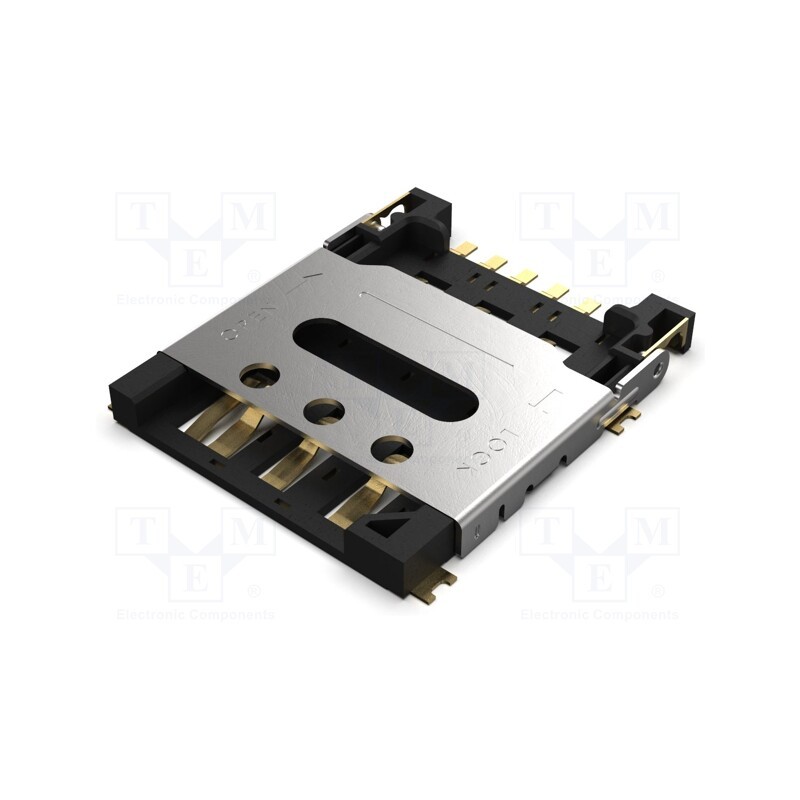 10 pcs : SIM8060-6-0-14-00-A - Connector: for cards, Nano SIM, with hinged cover, SMT, PIN: 6