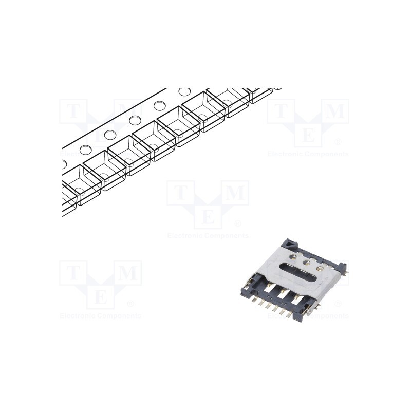 10 pcs : SIM8060-6-1-14-00-A - Connector: for cards, Nano SIM, with hinged cover, SMT, PIN: 6