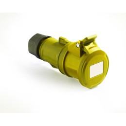 1 pcs - RS PRO IP54 Yellow Cable Mount 3P Industrial Power Socket, Rated At 16A, 100 - 130 V
