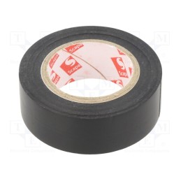16 rol : TAŚMA 6022 19MM/10M CZARNA - Tape: electrical insulating, W: 19mm, L: 10m, Thk: 0.15mm, black