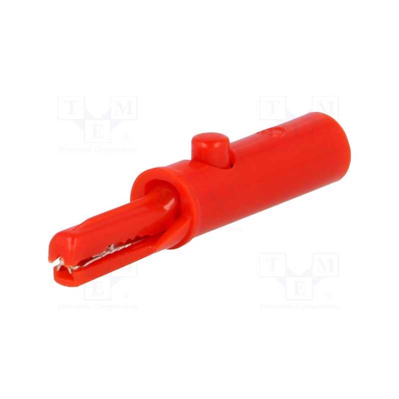 10 pcs : R8-1A RED - Crocodile clip, 3A, 60VDC, red, Grip capac: max.6mm