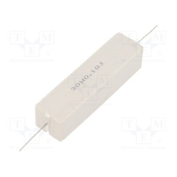 10 pcs : CRL30W-0R1 - Resistor: wire-wound, cement, THT, 100mΩ, 30W, ±5%, 19x17x75mm