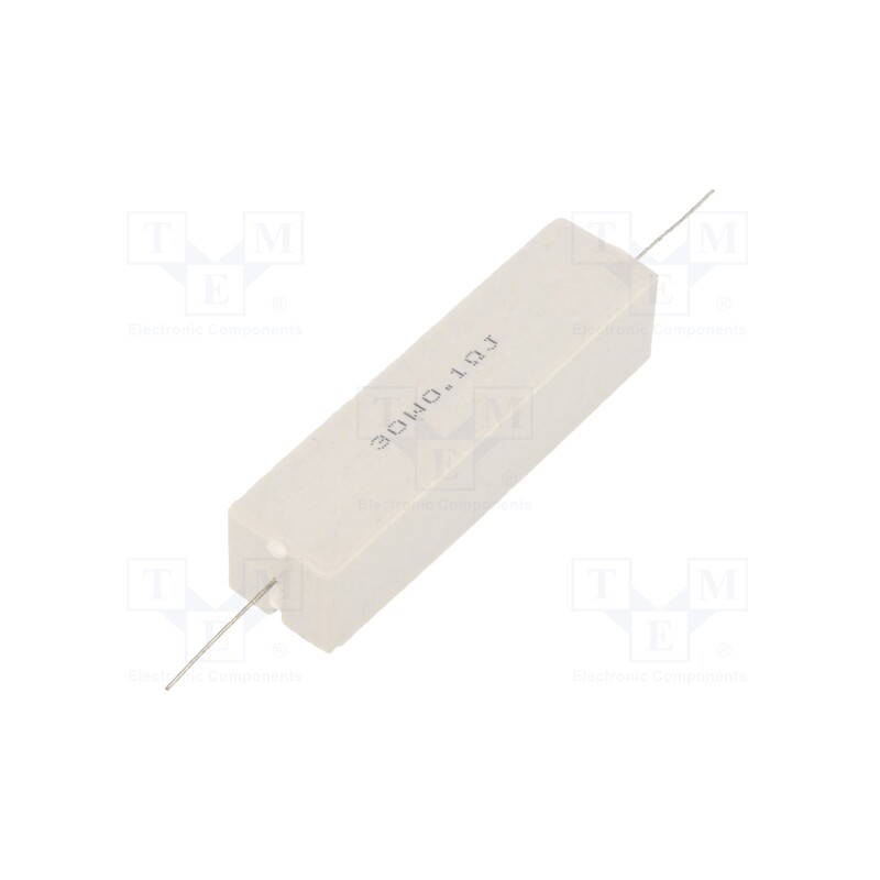 10 pcs : CRL30W-0R1 - Resistor: wire-wound, cement, THT, 100mΩ, 30W, ±5%, 19x17x75mm