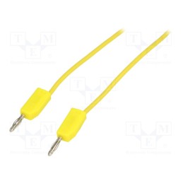 10 pcs : - Test lead, banana plug 2mm,both sides, Len: 1m, yellow