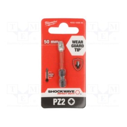 10 pcs : 4932430865 - Screwdriver bit, Pozidriv®, PZ2, Overall len: 50mm, Kind: impact