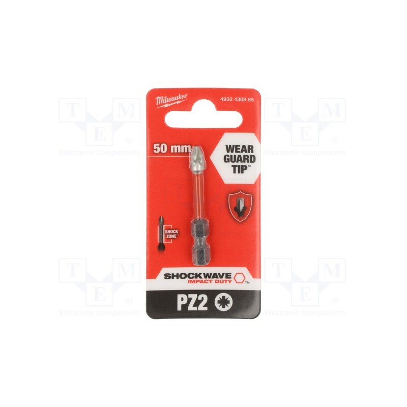 10 pcs : 4932430865 - Screwdriver bit, Pozidriv®, PZ2, Overall len: 50mm, Kind: impact
