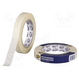10 rol : MA1950 - Tape: masking, W: 19mm, L: 50m, Thk: 0.13mm, cream, 35N/cm, max.60°C