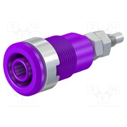 10 pcs : 49.7043-26 - Socket, 4mm banana, 32A, 1kV, Cutout: Ø12.2mm, violet, insulated