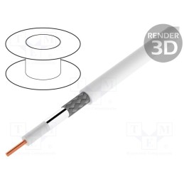 20 m : LF0508 - Wire: coaxial, BiTSAT 757, solid, Cu, LSZH, white, 6.9mm